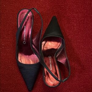 Manolo Blahnik Black and Pink Heels